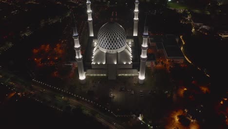 vista superior de una mezquita.