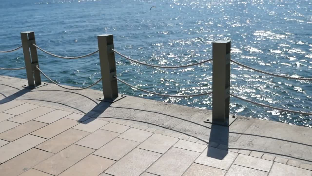 Ocean View Pier with Rope Fence