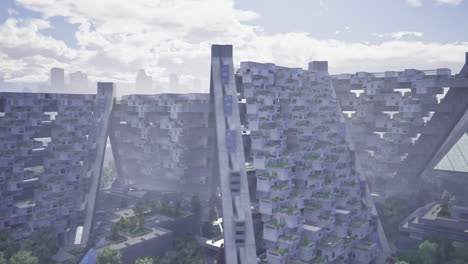 unique modern buildings designed with greenery integrated into the structure