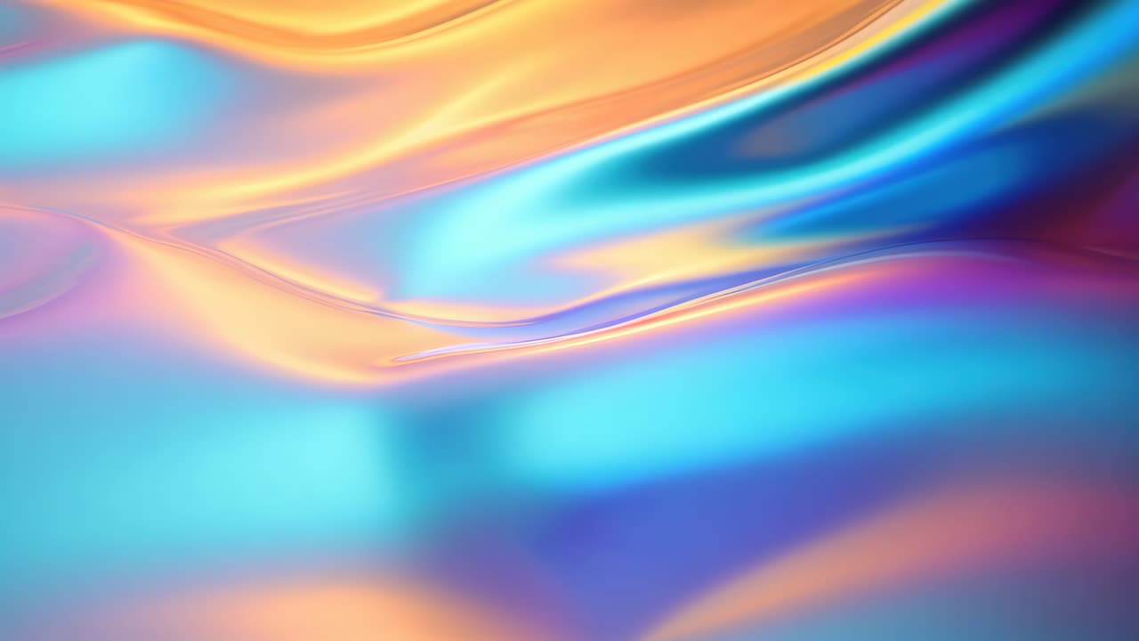 A mesmerizing abstract video background with smooth, flowing waves of blue and orange