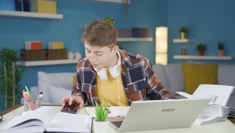 estudiante estresado. presión de tiempo.