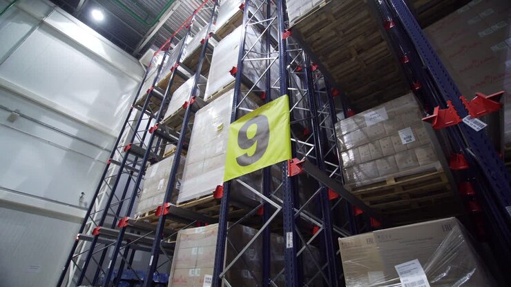 High Bay Warehouse with Racked Pallets