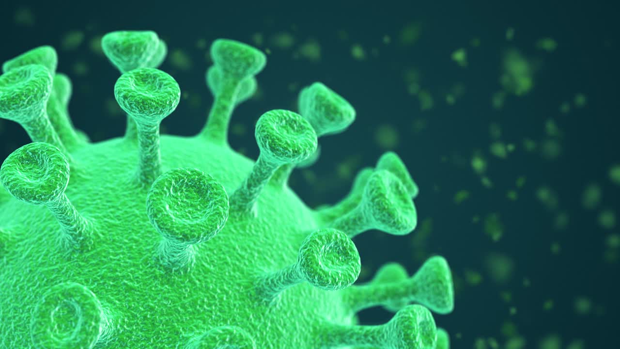 animación del coronavirus covid19 bucle de fondo en 3d