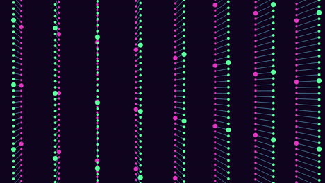 Futuristic molecule pattern with dots and lines in dark space