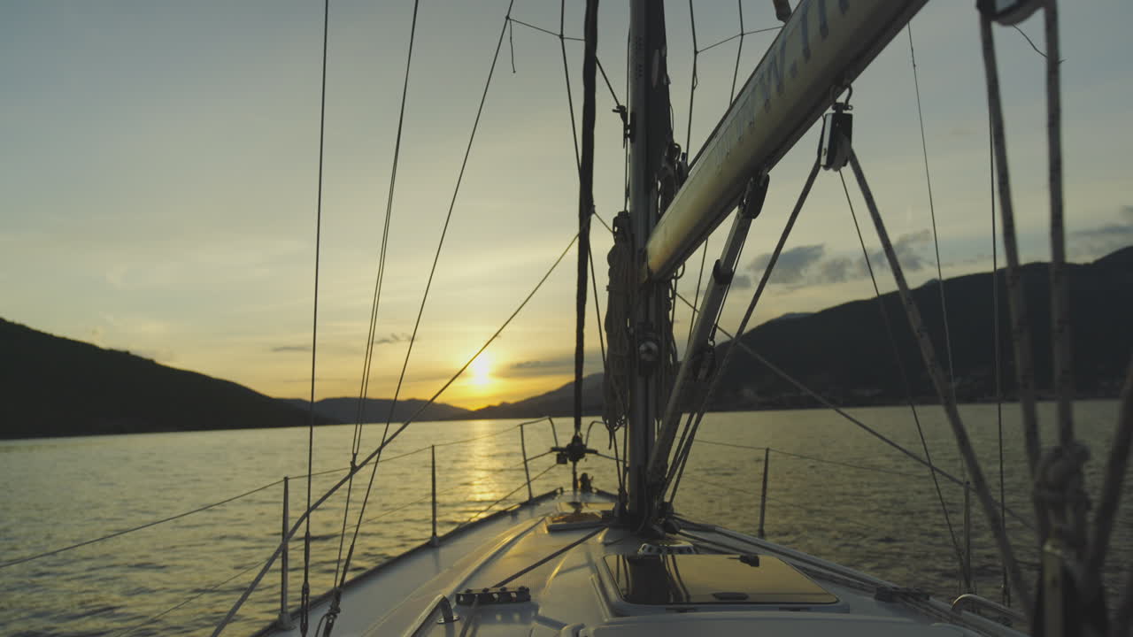 Sunset Sailing on a Yacht