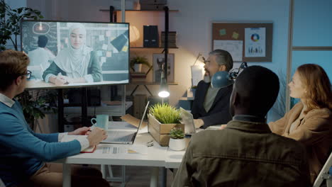 reunión de negocios por videoconferencia