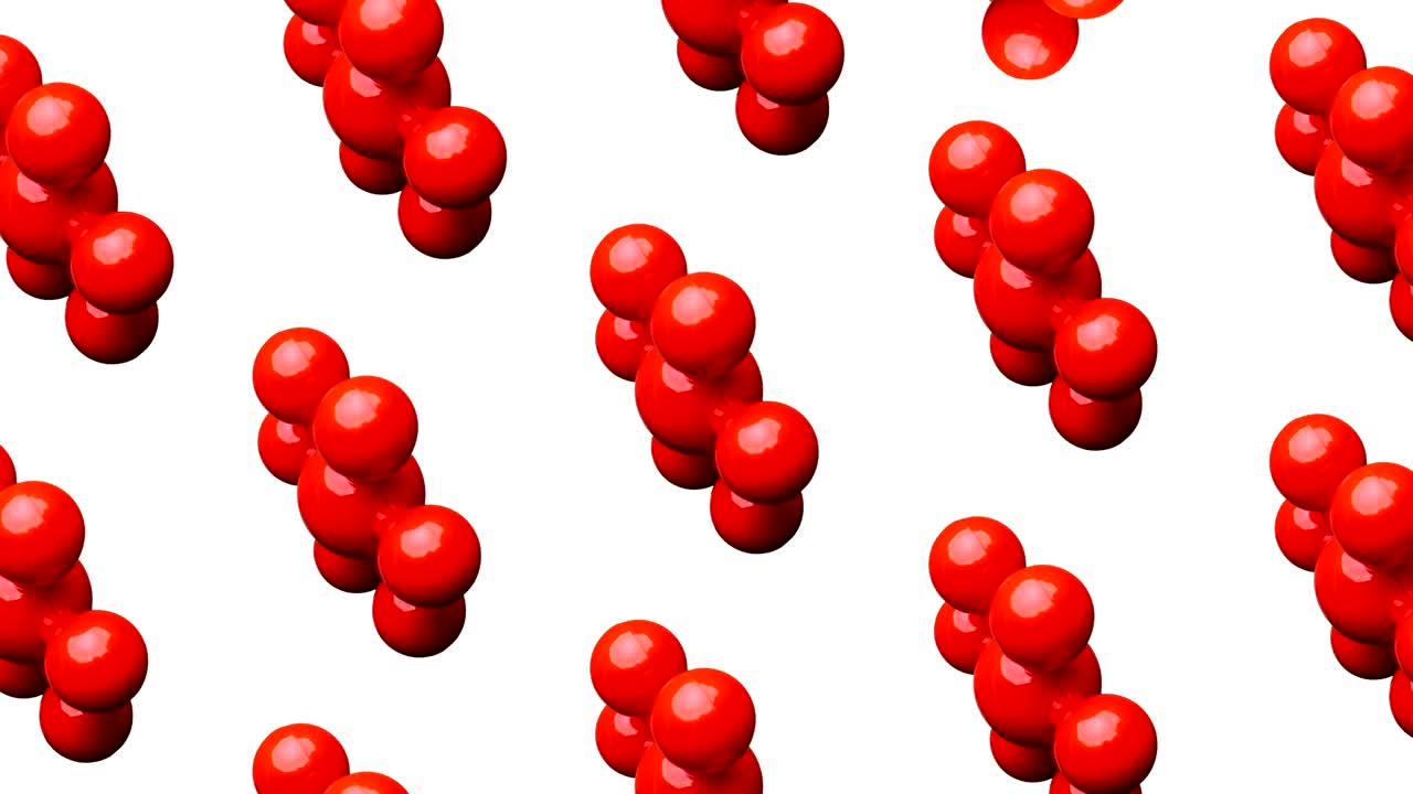 분자 모델 애니메이션 배경, 루프 회전