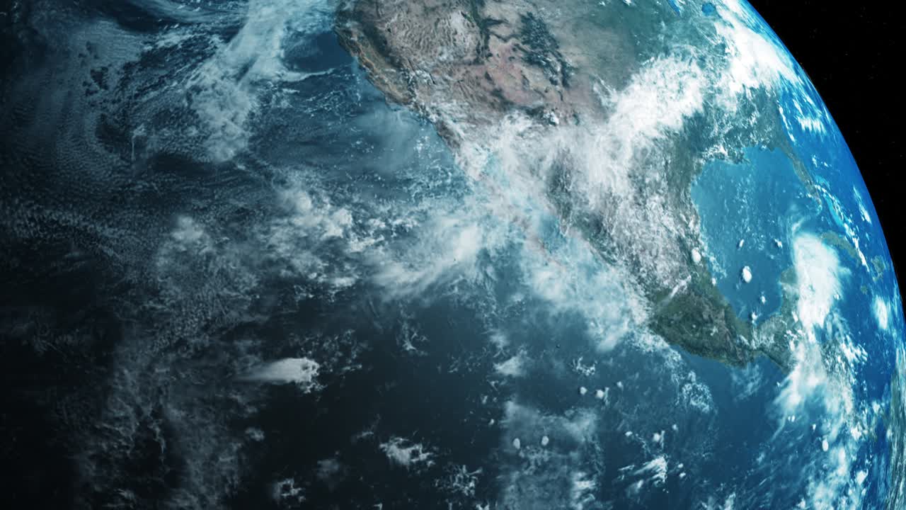 fotografía de cerca de la rotación del planeta. globo terrestre. diseño del mapa del mundo. esfera global planeta. tierra realista girando lentamente