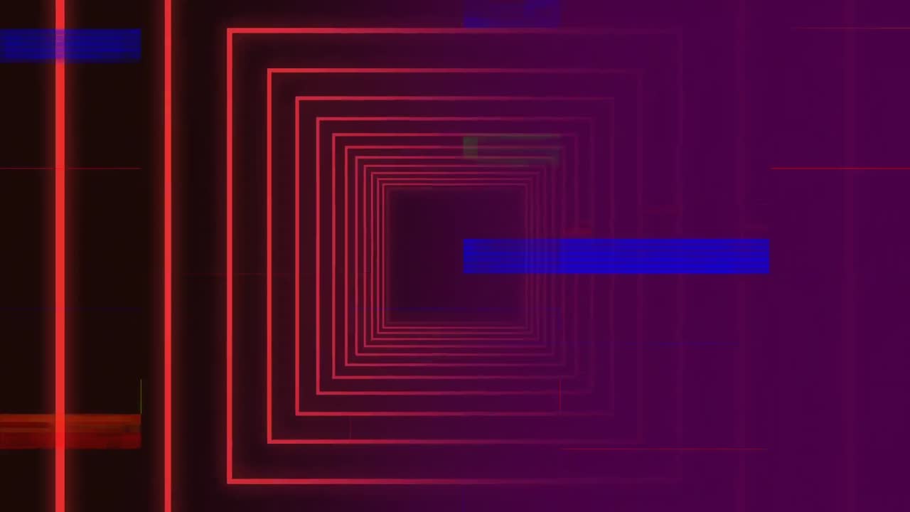 viajando en un túnel cuadrado