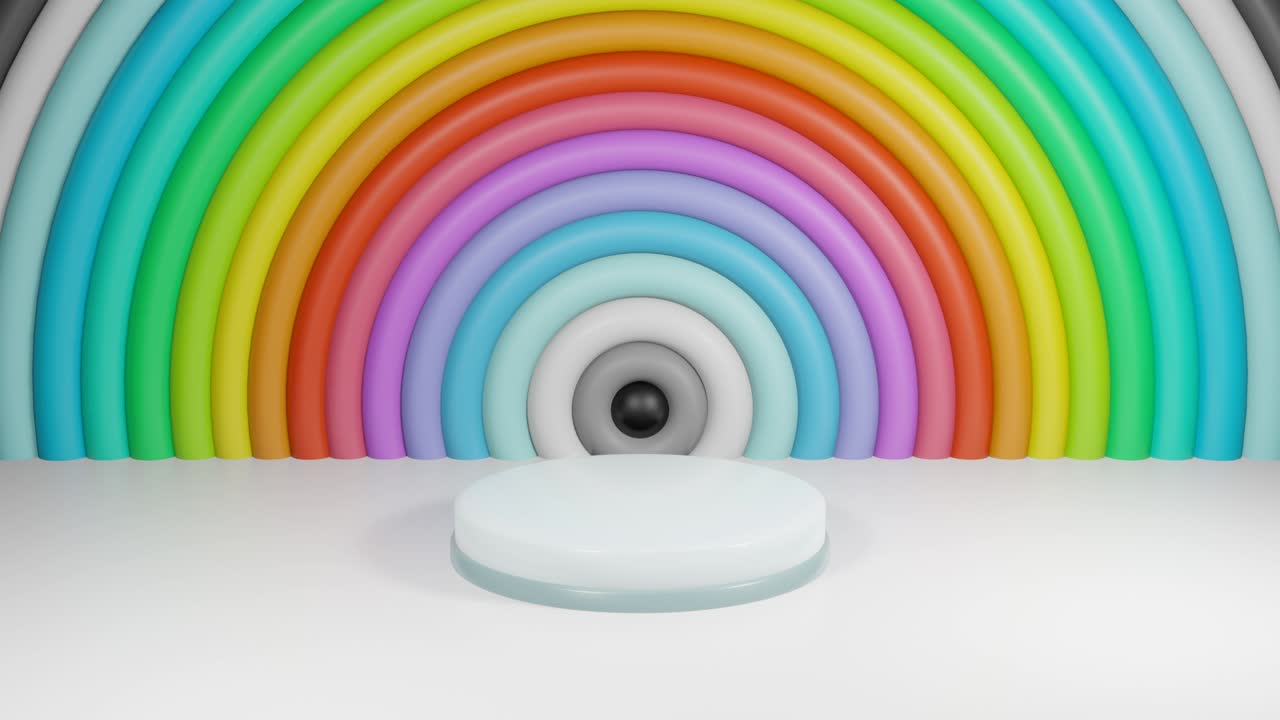 el podio de presentación de productos