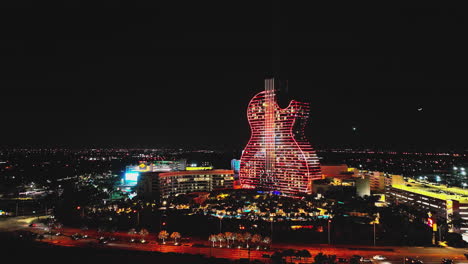 hard rock hotel at night time