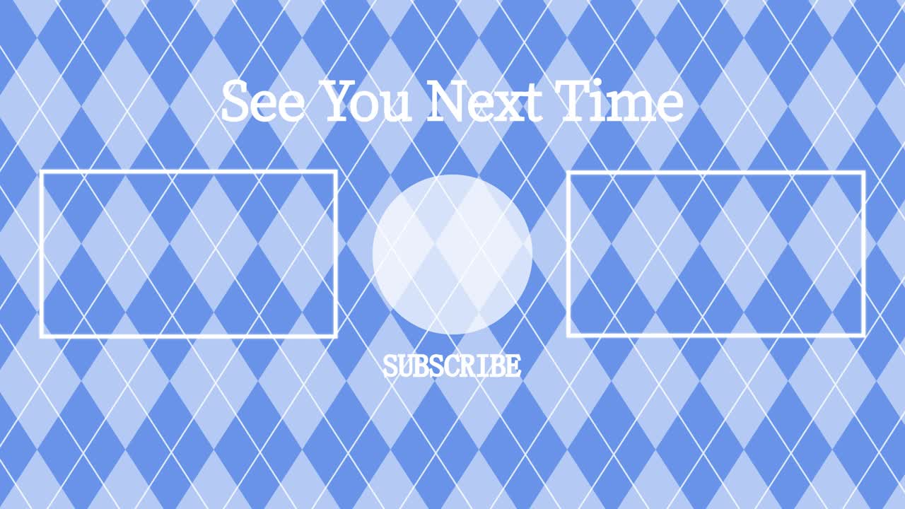 argyle 패턴 엔드 카드 엔딩 스크린 모션 그래픽