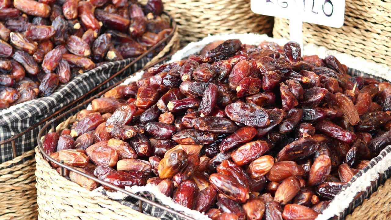Dried Dates in Baskets