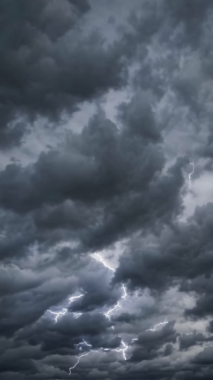 Dramatic low-angle shot of dark, swirling storm clouds, perfect for a moody video backdrop