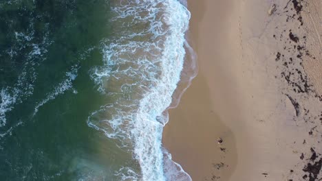 drone pan aerial videography shot of bodyboarder walking along beach on central coast nsw australia 3840x2160 4k