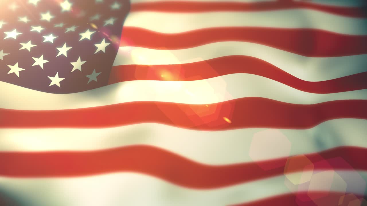 A seamless, realistic loop animation of the American flag waving in the wind. Perfect for patriotic projects, the 4th of July, Memorial Day, corporate videos, or as a powerful video background element