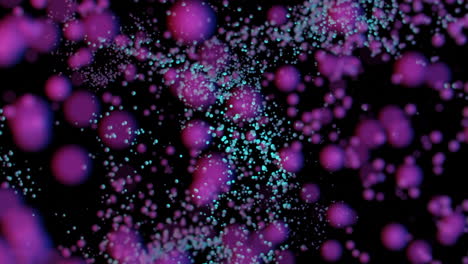 movimiento de partículas coloridas abstractas