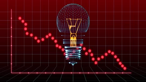 Animación-De-Bombilla,-Estadística-Y-Procesamiento-De-Datos.