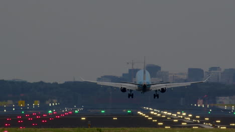 airplane landing at airport