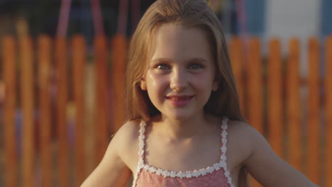 happy girl at the playground