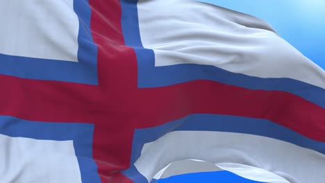 seamless loop of faroe islands flag.