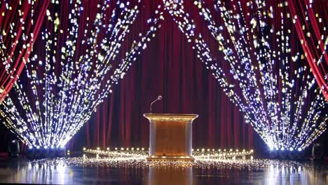 stage presentation with fireworks