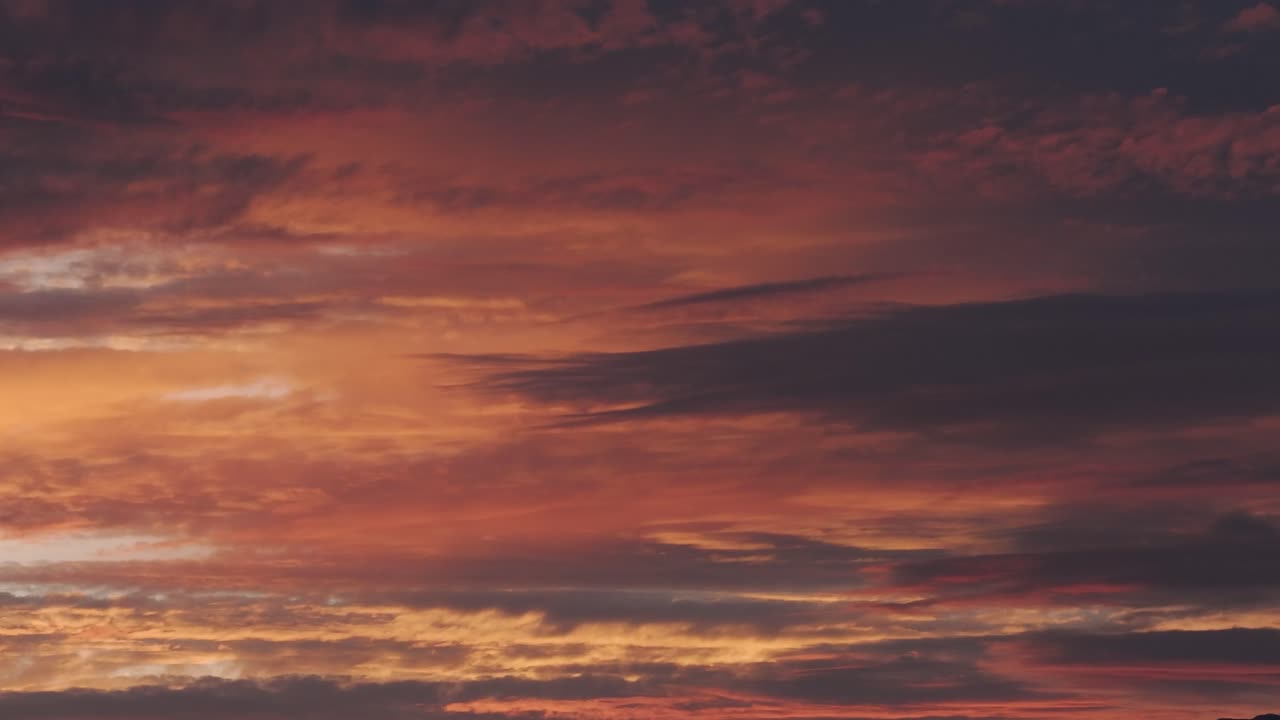 Dramatic Sunset Sky with Colorful Clouds