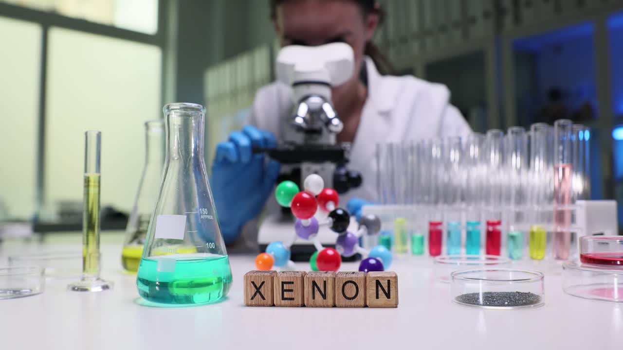 Scientist conducting experiments in a chemistry laboratory