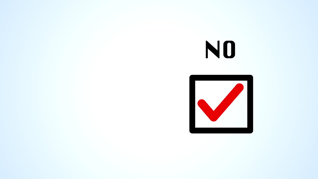 Check Mark No 2D Animation