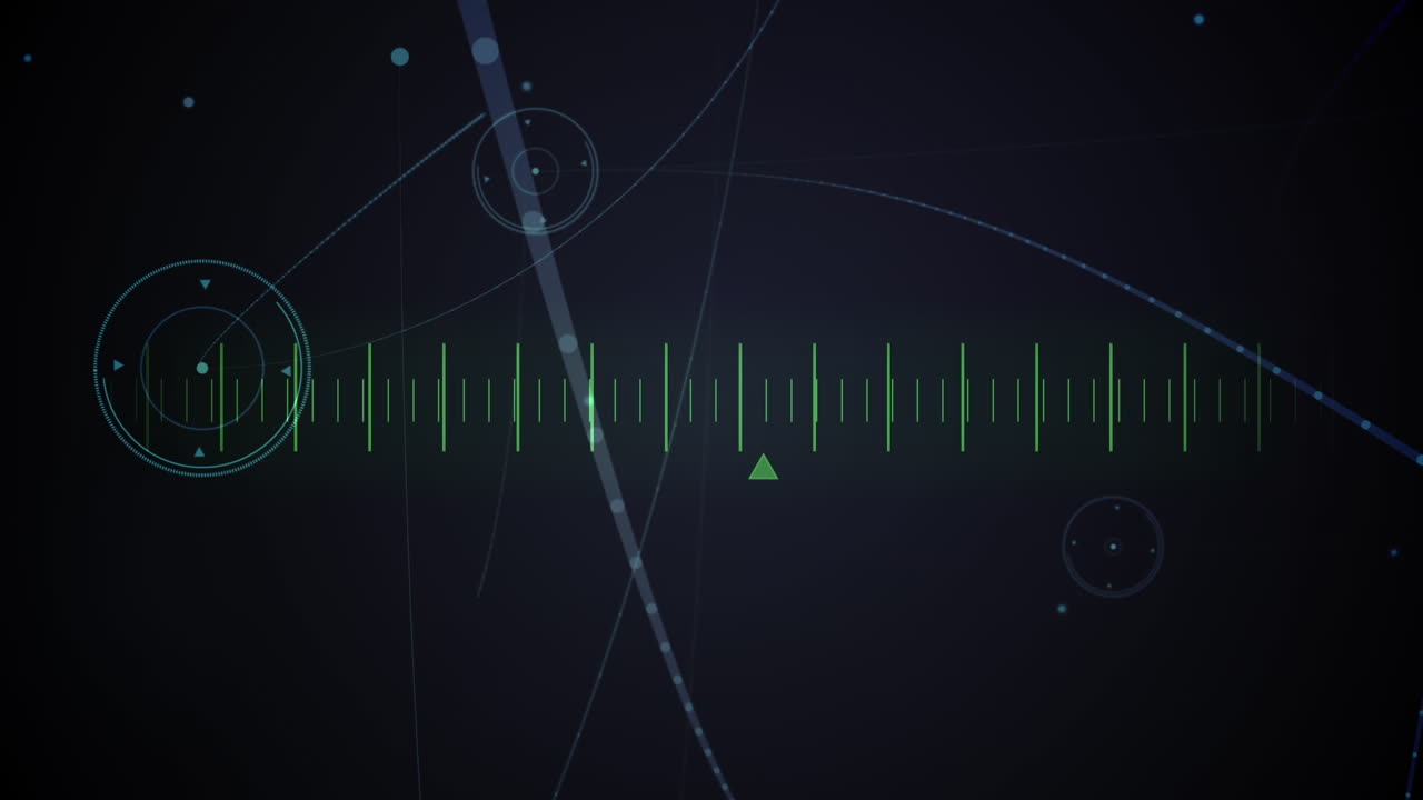 Animation of network of connections with icons over lines