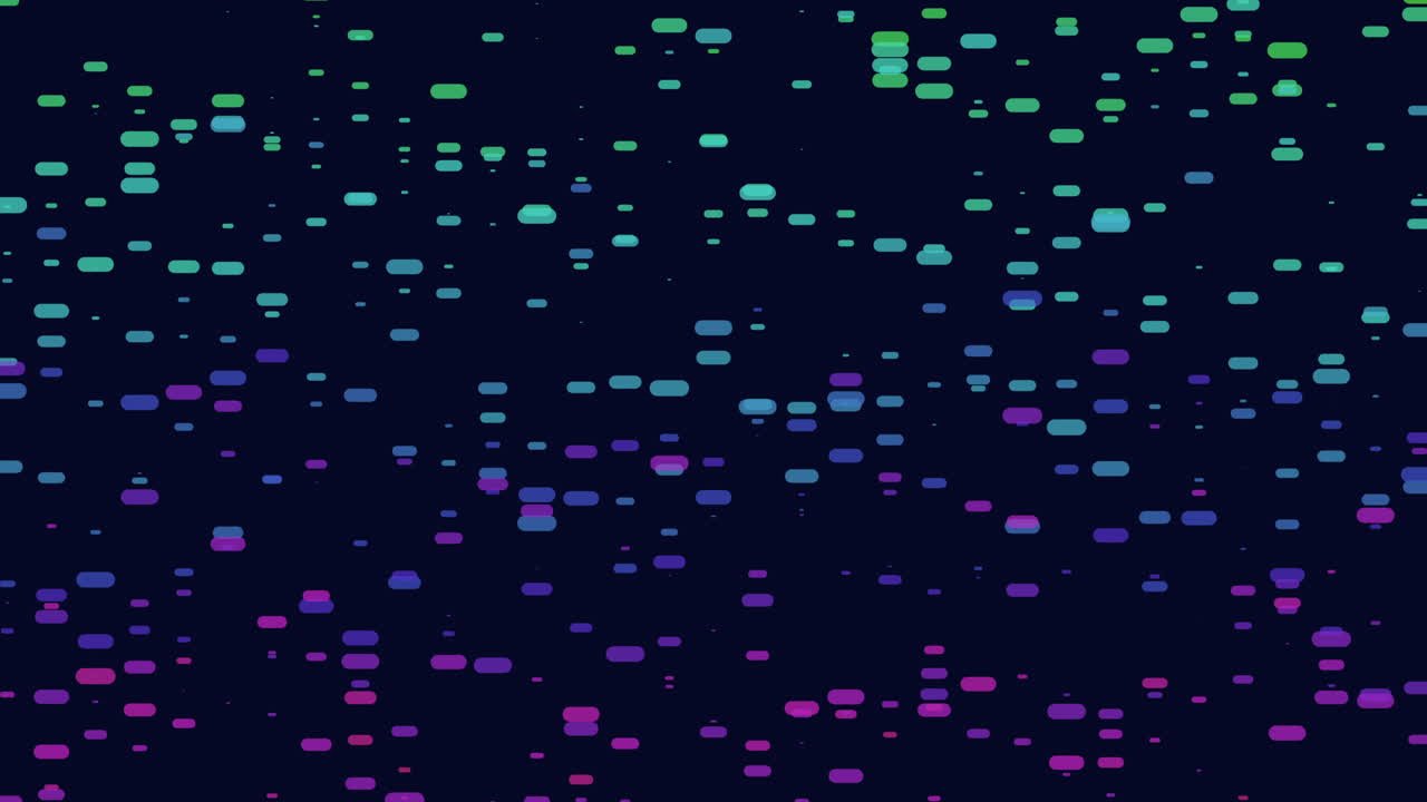 Vibrant squares of blue, green, and purple form a striking pattern against a dark backdrop in this colorful and eye-catching grid design