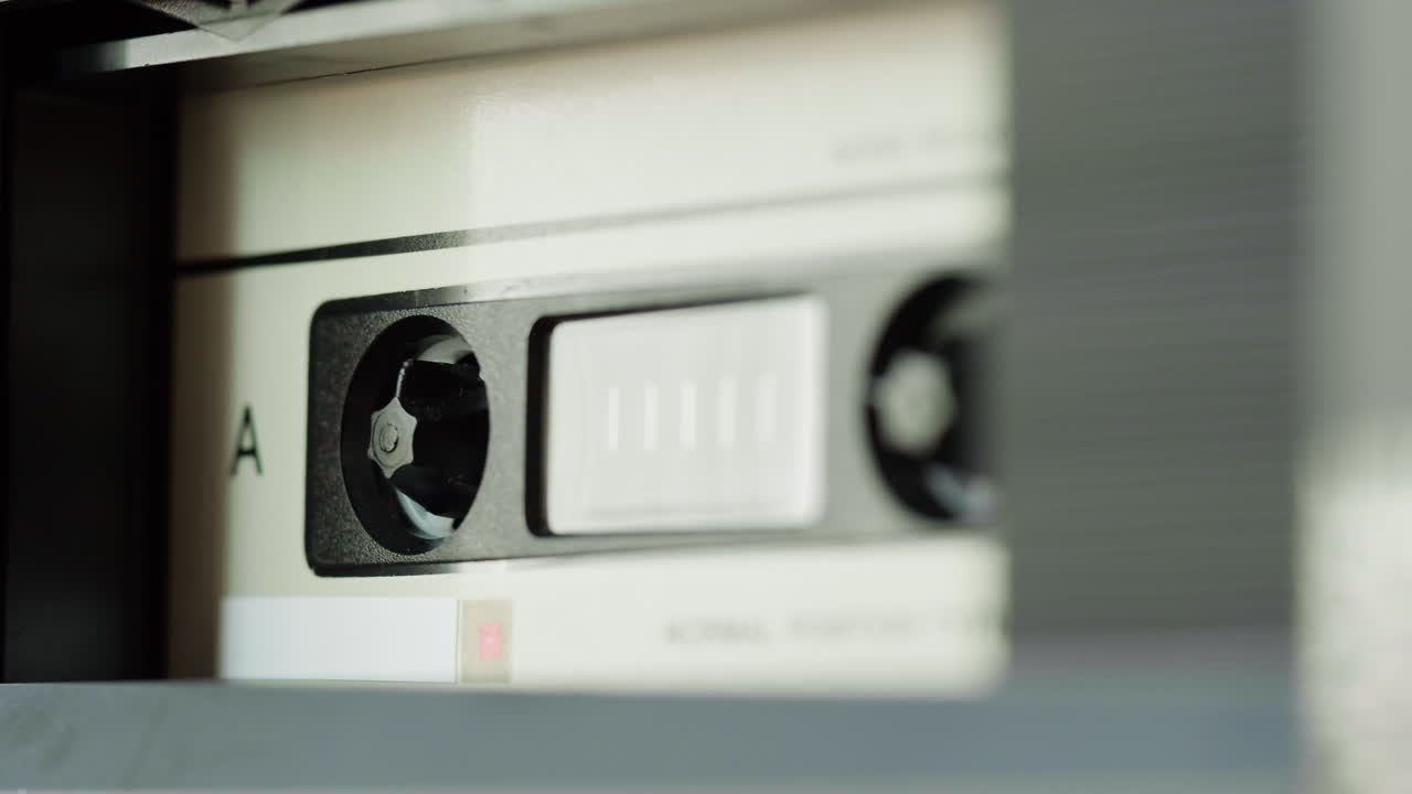 Close-up of an Audio Cassette Player