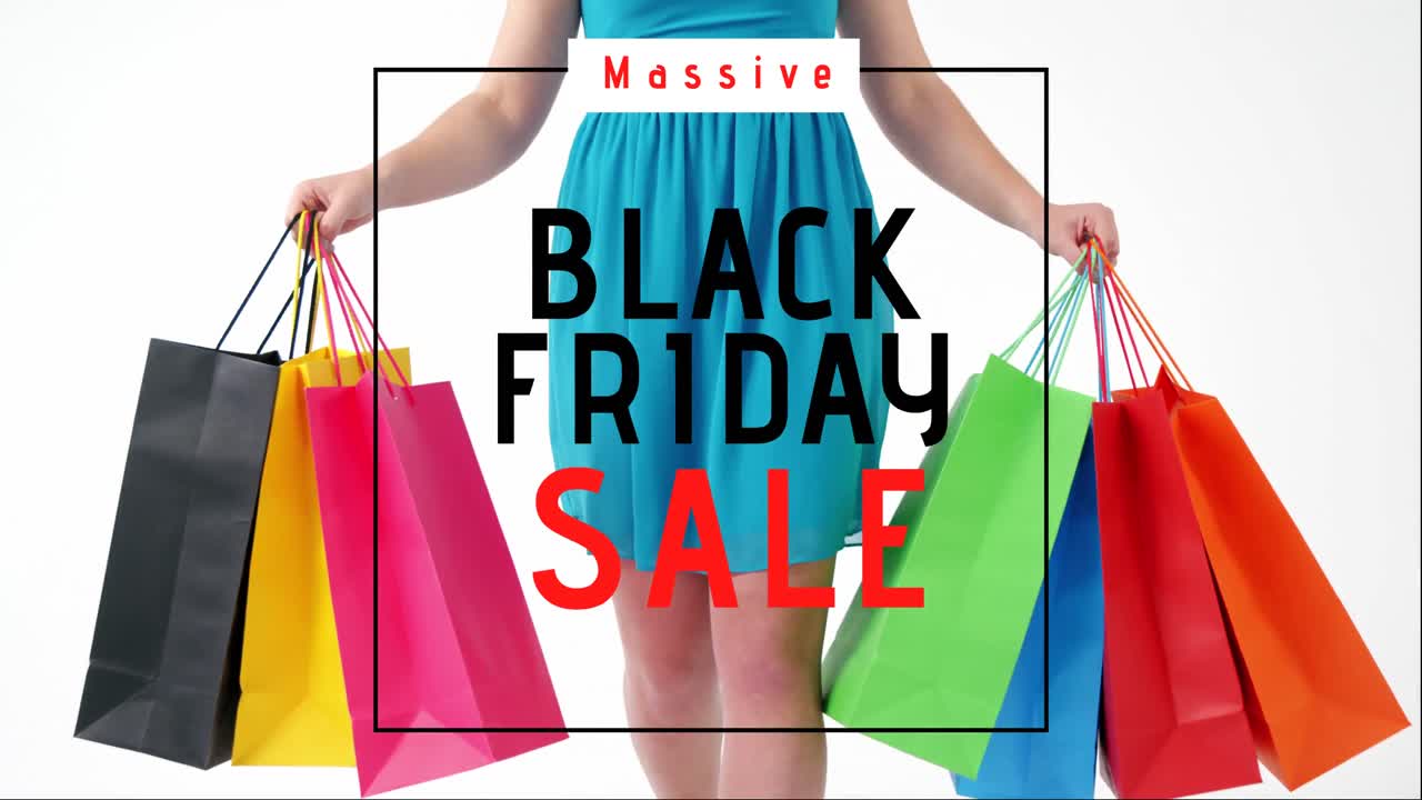 video generado digitalmente de la venta del viernes negro 4k