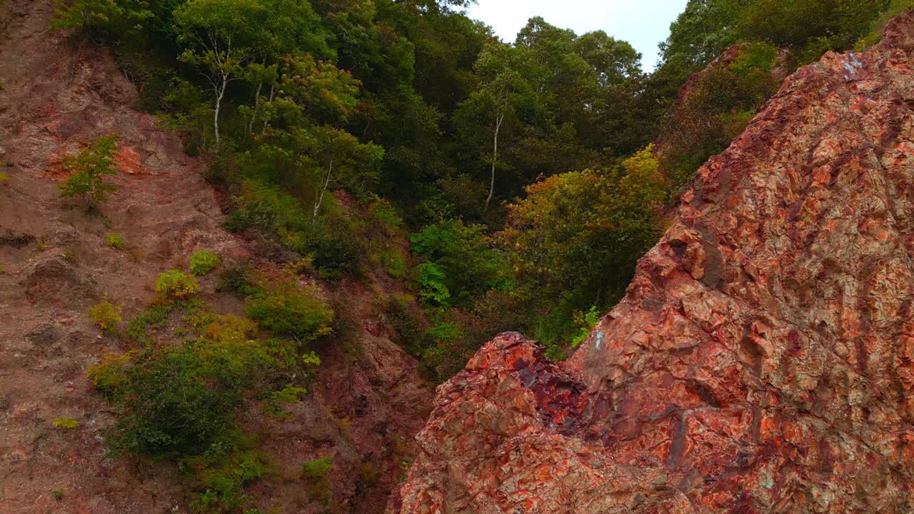 paisaje de las montañas de rocas rojas