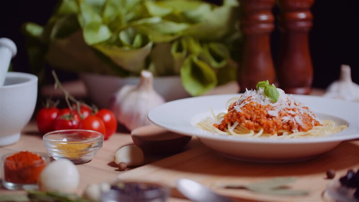 spaghetti con salsa di carne