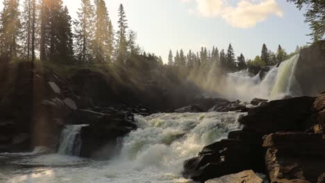 ristafallet waterfall in the western part of jamtland is listed as one of the most beautiful waterfalls in sweden.