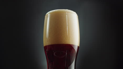 dark beer in a glass