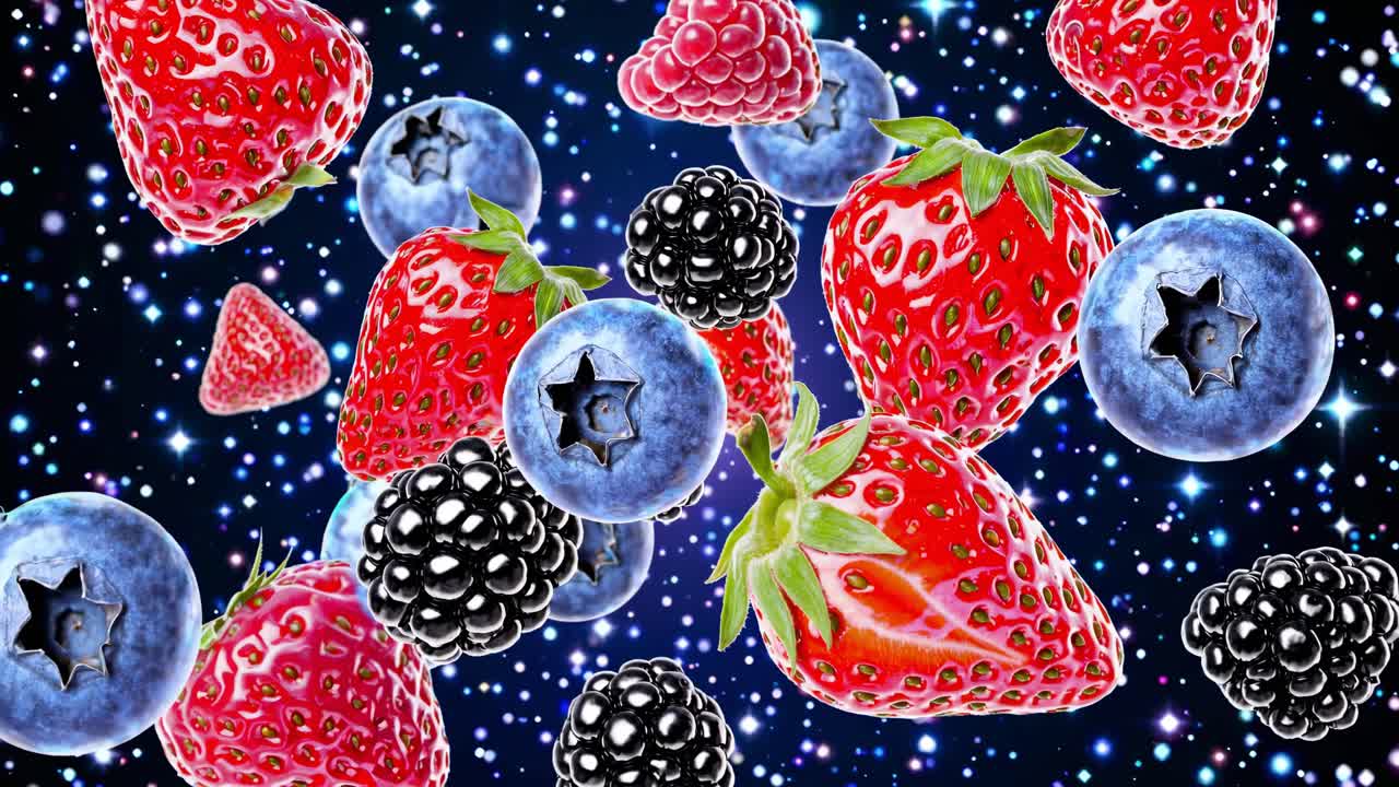 우주에서 날아다니는 과일