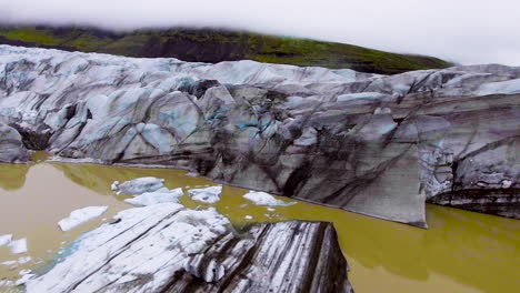 Glaciar-Svinafellsjokull-En-Vatnajokull,-Islandia.