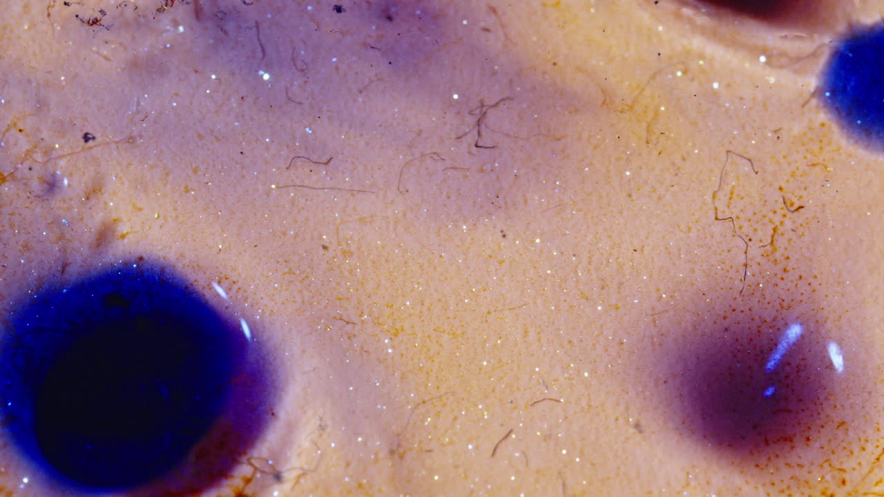 Abstract Colorful Macro Texture with Glitter and Dye