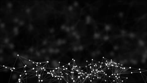 Abstract polygonal space low poly dark Loop background with connecting dots and lines.