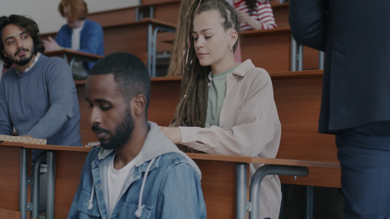 Students in a University Lecture Hall