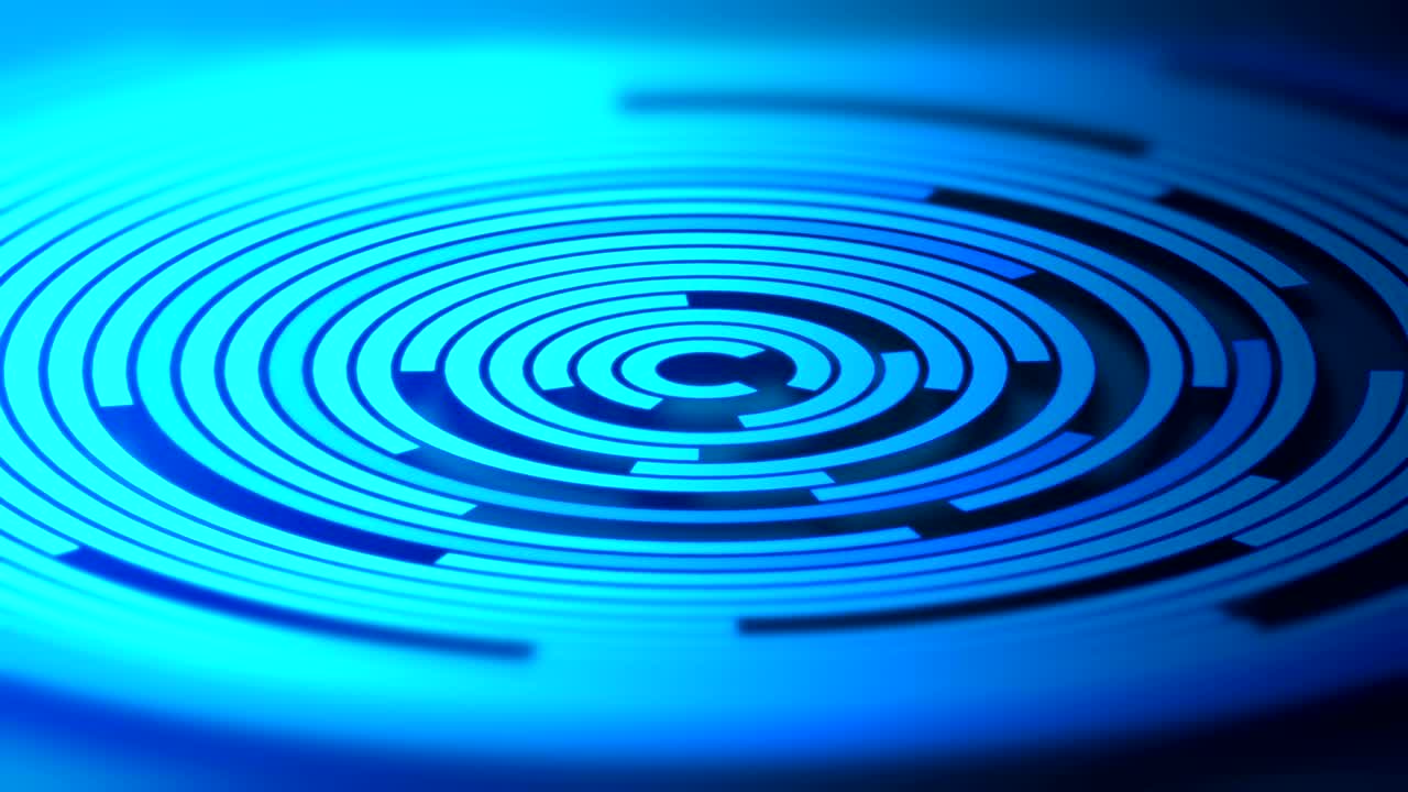 무한 루프에서 회전하는 세그먼트 원