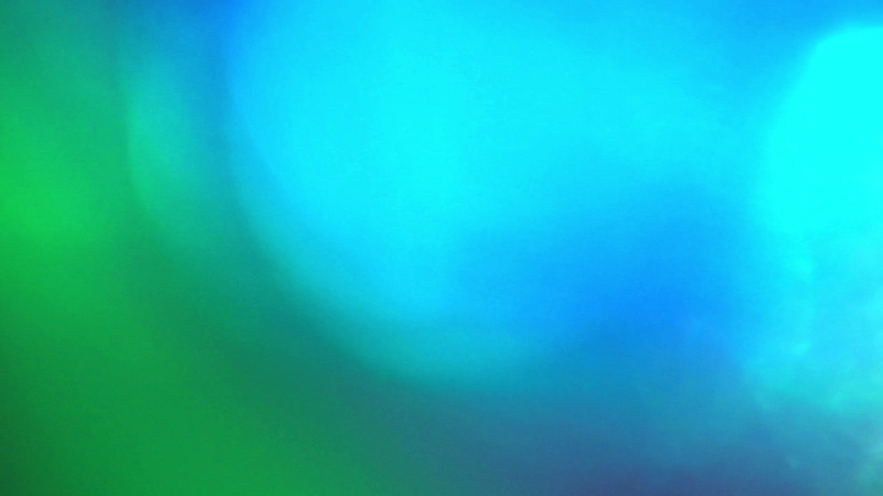 Transizione astratta con fuga di luce e bagliore blu e verde