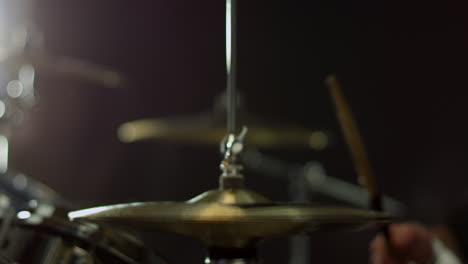 close up of drummer playing drum kit shot on r3d