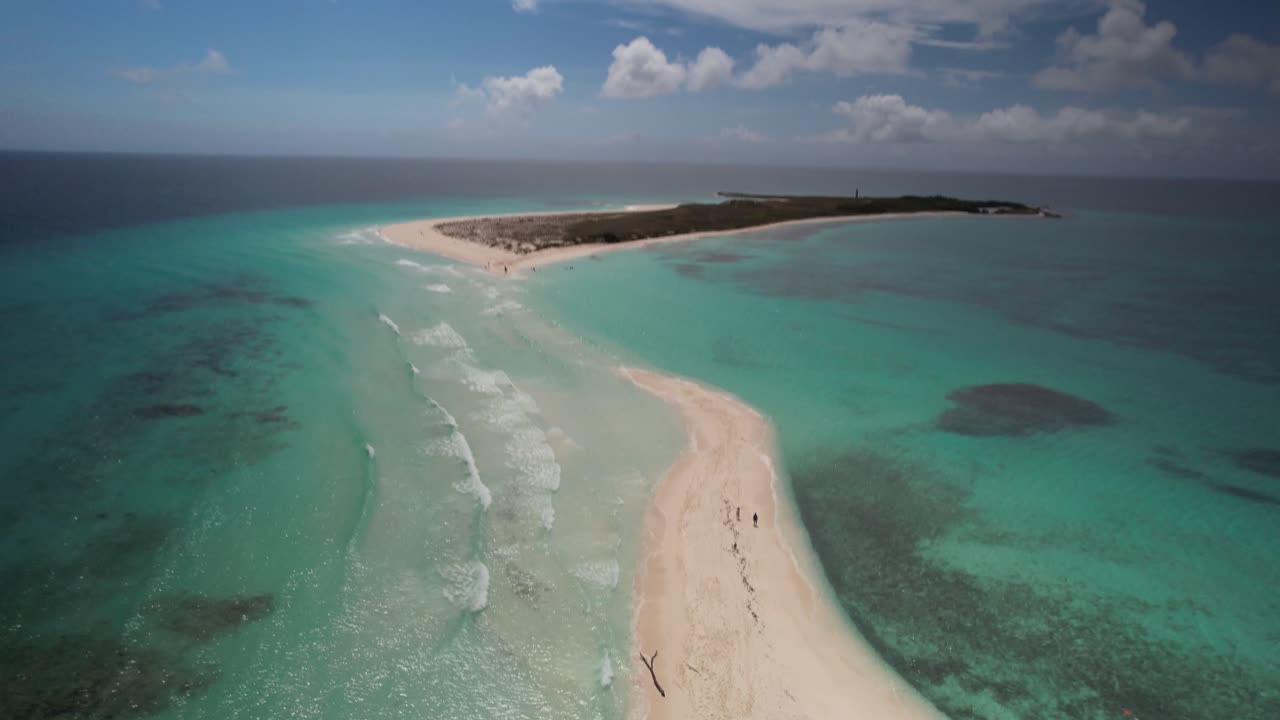 Aerial View of a Beautiful Tropical Sandbar