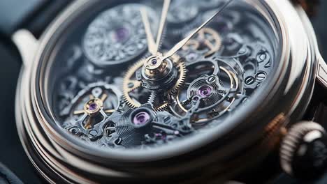 detailed view of a luxury mechanical watch movement