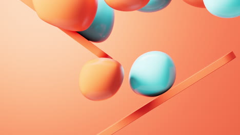 soft ball and abstract geometric background, 3d rendering.