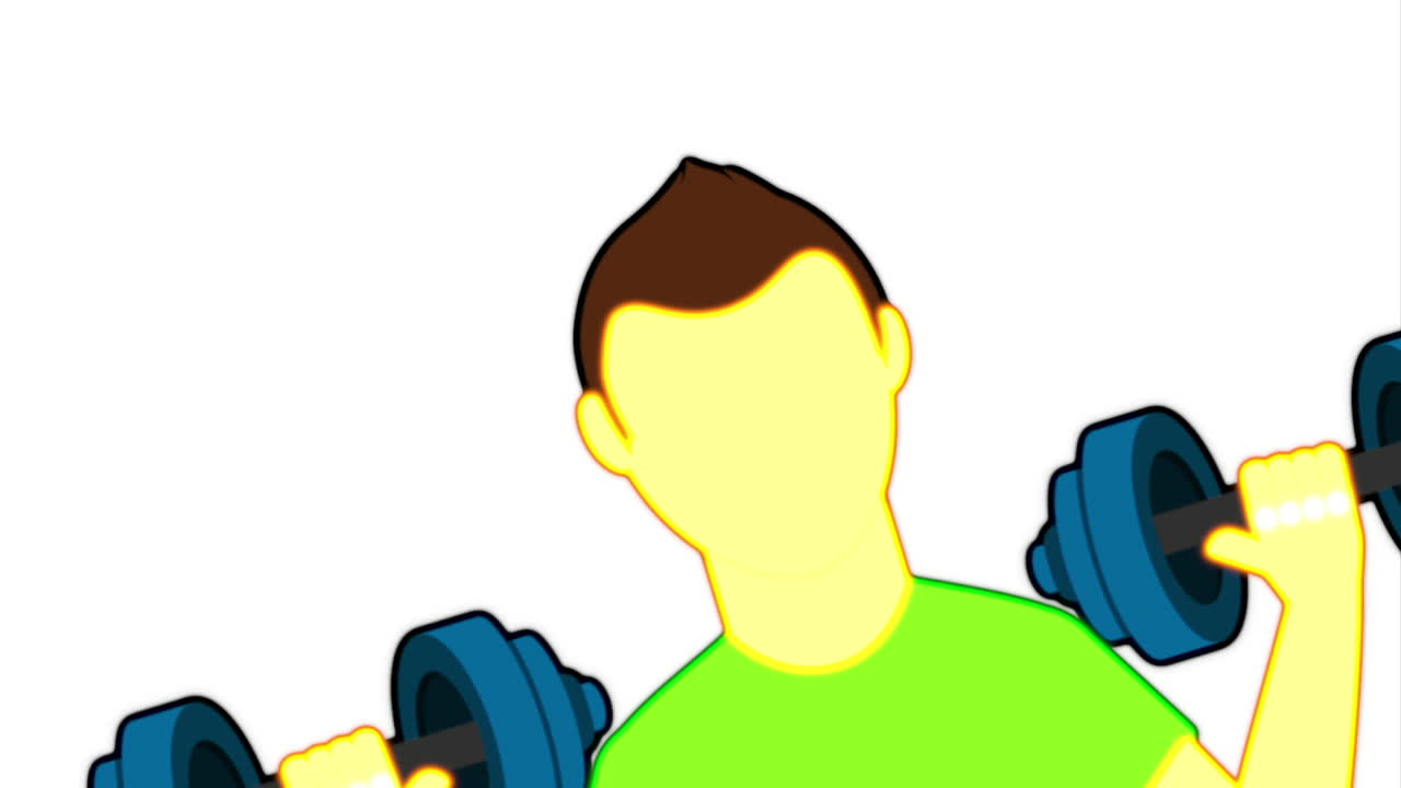 벨을 들어 올리는 남자