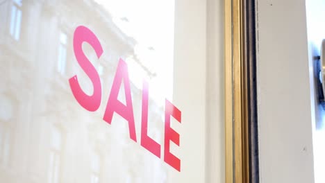 sale sign on store window